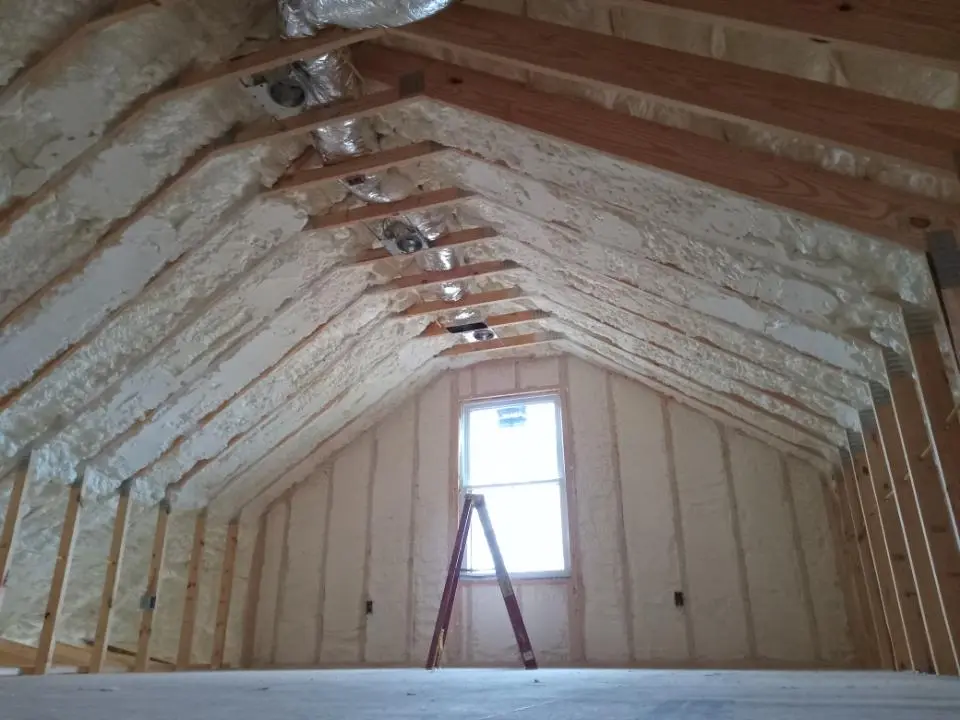 Spray foam roofing application for Crawl Space Insulation project in Del City